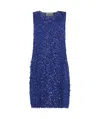 Coperni Floral Lace Dress In Blue