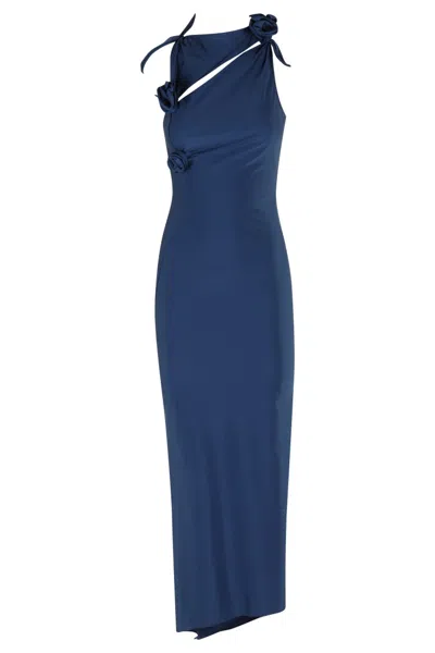 Coperni Flower Gown In Blue