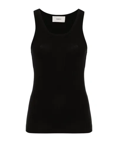 COPERNI COPERNI LOGO EMBROIDERED RIBBED TANK TOP