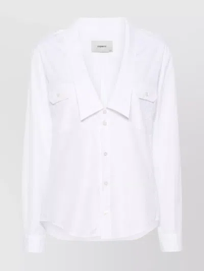 COPERNI COTTON V-NECK LONG-SLEEVE SHIRT