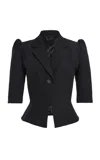 Coperni Slim-fit Cropped Tailored Jacket In Black