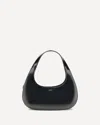 Coperni Curved Glossy Top Handle Bag In Black