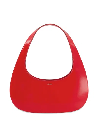 Coperni Slim Swipe Glossy Shoulder Bag In Red