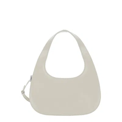 Coperni Slim Swipe Phone Baguette White Shoulder Bag With Adjustable And Removable Shoulder Strap An In Sand