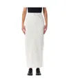 Coperni Grey Cotton Jogging Skirt In White