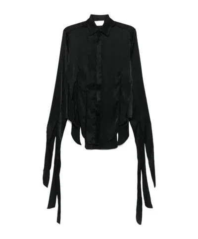 Coperni Slit-detailing Shirt In Black