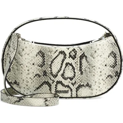 Coperni Small Sound Swipe Snakeskin Embossed Leather Handbag In Animal Print