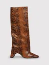 Coperni 85mm Snake Print Leather Bridge Boots