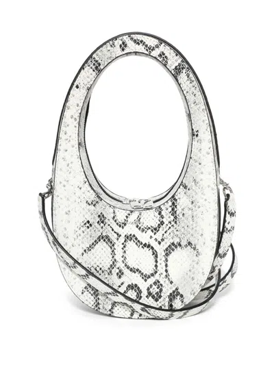 Coperni Snake-print Shoulder Bag In Grey