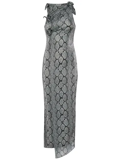 Coperni Snake-print Midi Dress In Animal