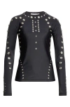 Coperni Snap Detail Jersey Top In Black