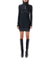 Coperni Snaps Turtleneck Dress Black In Black
