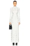 Coperni Snap-embellished Spandex Maxi Dress In White