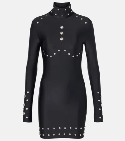 Coperni Snaps Turtleneck Dress Black