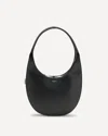 Coperni Mini Double Swipe Suede Gusset Bag In Black