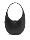 Coperni Mini Double Swipe Suede Gusset Bag In Black