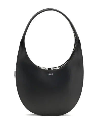 Coperni Soft Swipe Zip Shoulder Bag In Black