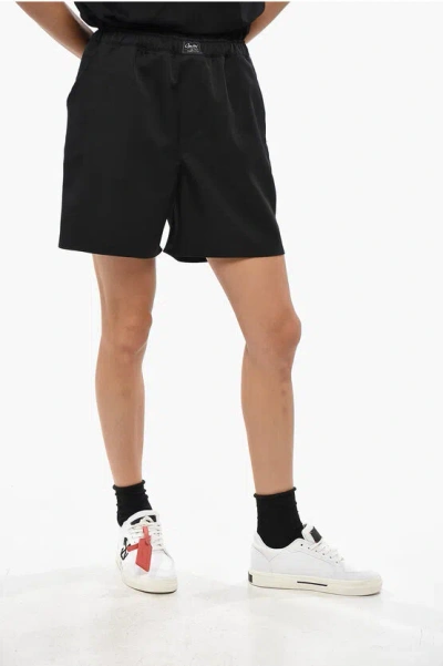 Coperni Solid Color Shorts With Drawstring Waist In Black