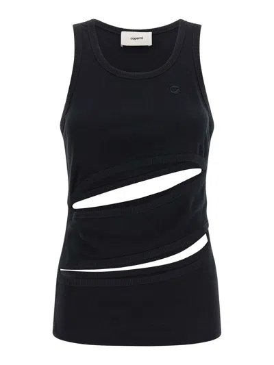 Coperni Spiral Tank Top In Black