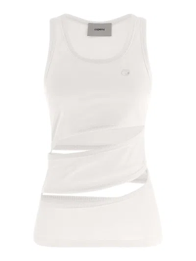 Coperni Spiral Tank Top In White