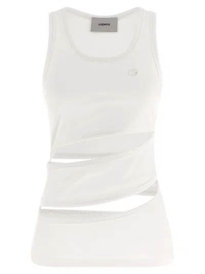 Coperni Spiral Tank Top In White