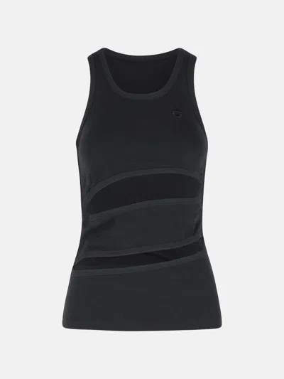 Coperni 'spirale' Black Cotton Tank Top