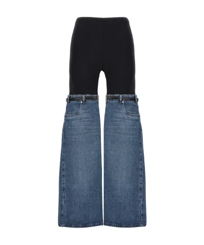 Coperni Spliced Design Casual Pants In Blue