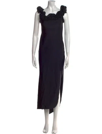 Pre-owned Coperni Square Neckline Long Dress W/ Tags In Black