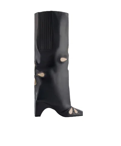 Coperni Square-toed Boots In Black