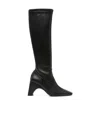 Coperni Black Bridge Stretch Tall Boots In Black