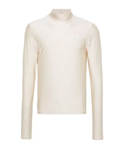 Coperni Stand-collar Long-sleeved Knitted Pullover In White