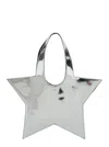 Coperni Star Metallic Mini Handbag With Embossed Logo Lettering On The Front And Mirrored Effect In Leather  In Metallic