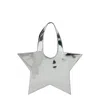 Coperni Star Metallic Mini Handbag With Embossed Logo Lettering On The Front And Mirrored Effect In  In Silver