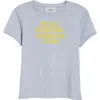 Coperni Stay Hungry Graphic T-shirt In Grey-yellow Print