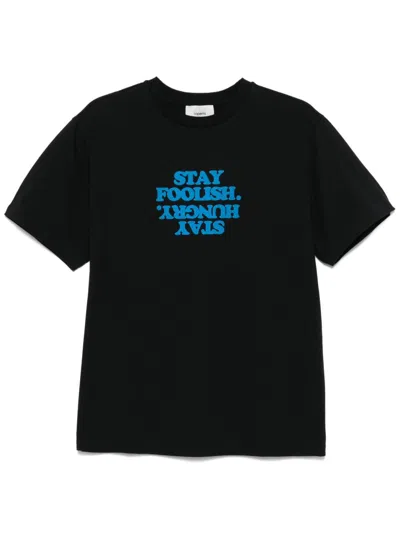 Coperni Stay Hungry T-shirt In Blkblu Black/blue