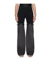 Coperni Womens Black Grey Hybrid Contrast-texture Wide-leg High-rise Denim Trousers In Black