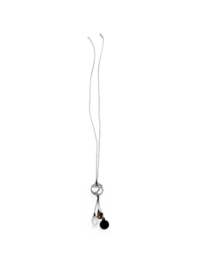 Coperni Stone-pendant Cord Necklace In Multi