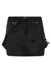 Coperni Straight Hem Drawstring Cargo Mini Skirt Skirt In Black
