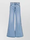 Coperni Straight Leg Trousers Studded Embellishments In Blue