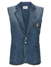 Coperni Vest With Notched Lapels And Pockets In Blue