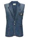 Coperni Vest With Notched Lapels And Pockets In Blue
