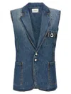 Coperni Vest With Notched Lapels And Pockets In Blue