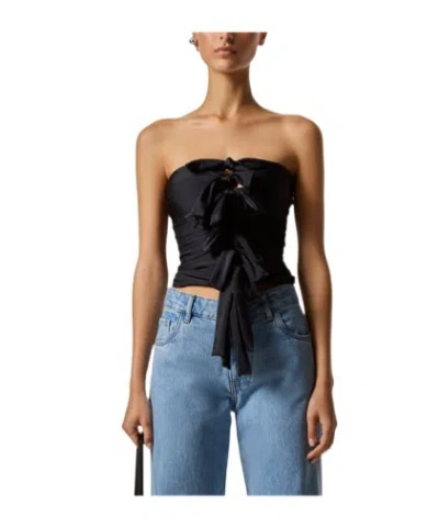 Coperni Strapless Blouse In Black