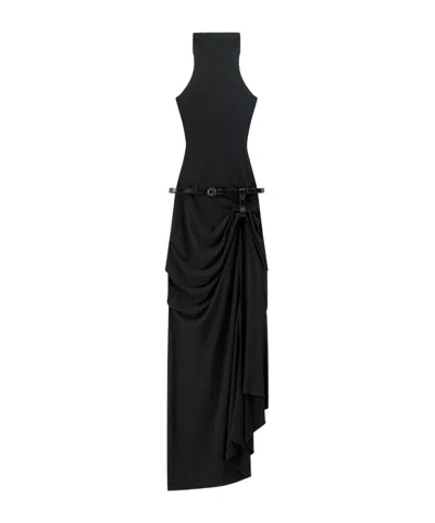 Coperni Strapless Dress With A Neckline In Black