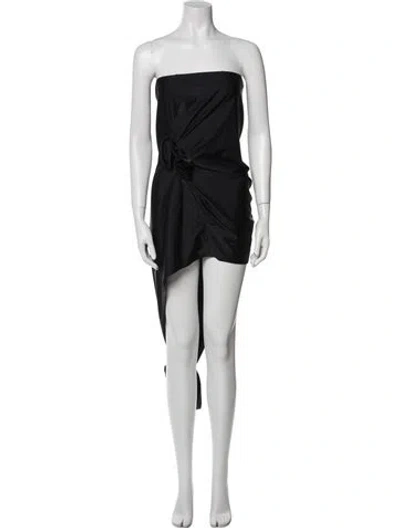 Pre-owned Coperni Strapless Long Dress In Black