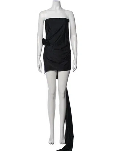 Pre-owned Coperni Strapless Mini Dress In Black