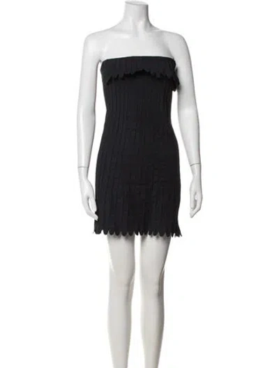 Pre-owned Coperni Strapless Mini Dress In Black