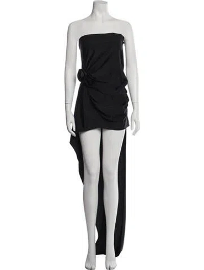 Pre-owned Coperni Strapless Mini Dress In Black
