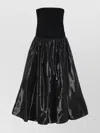 Coperni Strapless Princess Dress Side Pockets In Black