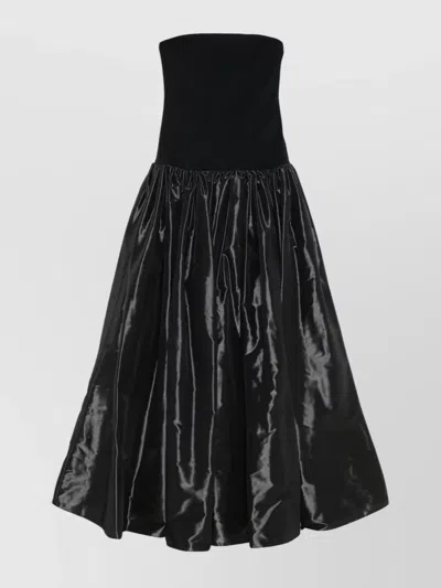 Coperni Strapless Princess Dress Side Pockets In Black